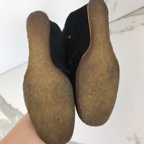 Bettye Muller Wander Suede Lace Up Wedge Boots 6.5 - Picture 7 of 8